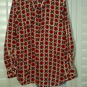 Psychedelic Button Up Thin Blouse